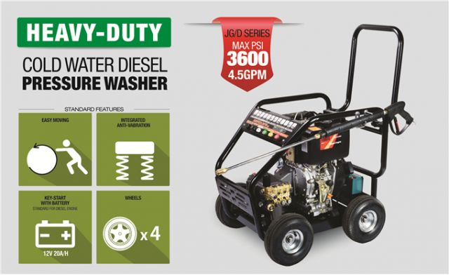 D Series Heavy-Duty Cold Water Diesel Pressure Washer